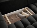 Coltar extensibil dreapta 4 locuri ELTAP, Bon-39, Bonett, 250x175x92 cm, lemn/poliester, gri inchis