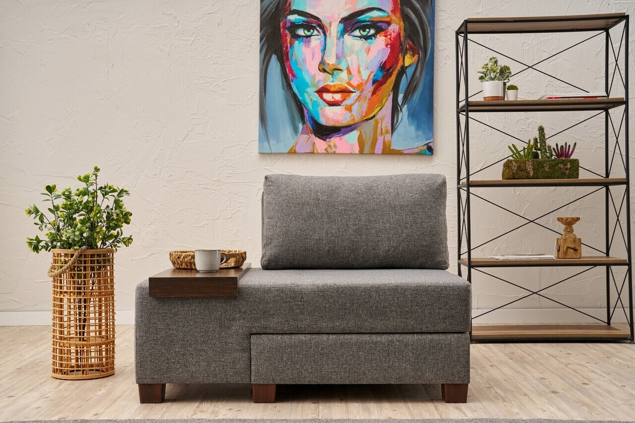 Fotoliu extensibil, Atelier del Sofa, 613LFS1134, Gri