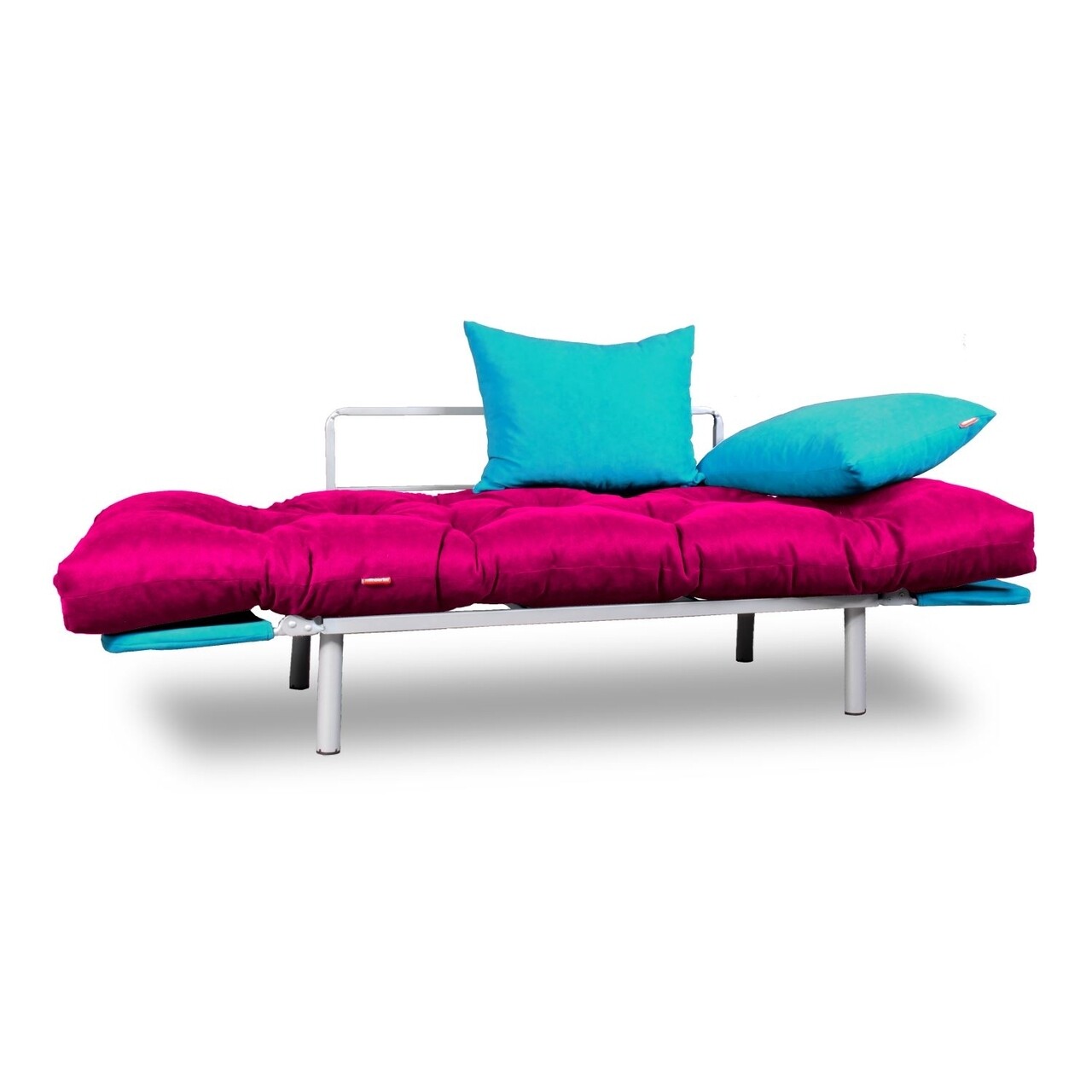 Canapea Extensibila Gauge Concept, Pink Turquoise, 2 Locuri, 190x70 Cm, Fier/poliester