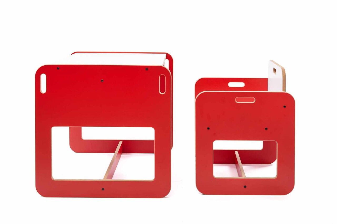 Set masa si scaun pentru copii, Hanah Home, Dove, Rosu/Alb - view 7
