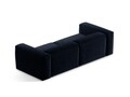 Canapea 3 locuri, Bergamo, Cosmopolitan Design, 264x108x70 cm, catifea chenille raiata, albastru navy