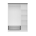 Dulap pentru haine, Minerva, Kale White, 135x190x52 cm, PAL, Alb