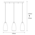 Candelabru, Opviq, Smoked - 043, E27, 60 W, metal/sticla