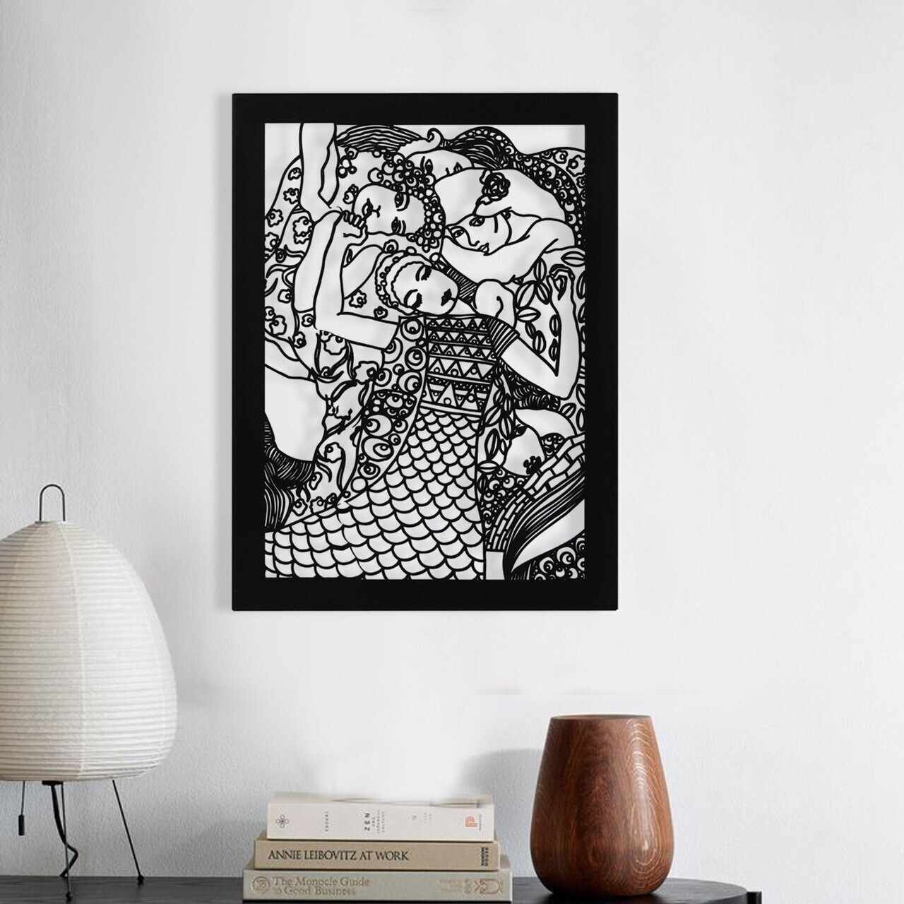 Decoratiune de perete, RT-AWD-003, Dimensiuni: 58,5 x 41 cm, Negru — imaginea 3