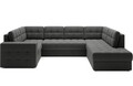 Coltar extensibil dreapta 5 locuri ELTAP, RT-06SO, Blewett, 299x198x82 cm, lemn/poliester, gri inchis