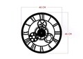 Ceas de perete, Davin Clock, Metal, Dimensiune: 46 x 46 cm, Negru