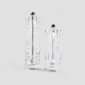Set 2 rasnite pentru sare/piper Hallais, Homla, 6x16 cm / 6x20 cm, acril, transparent