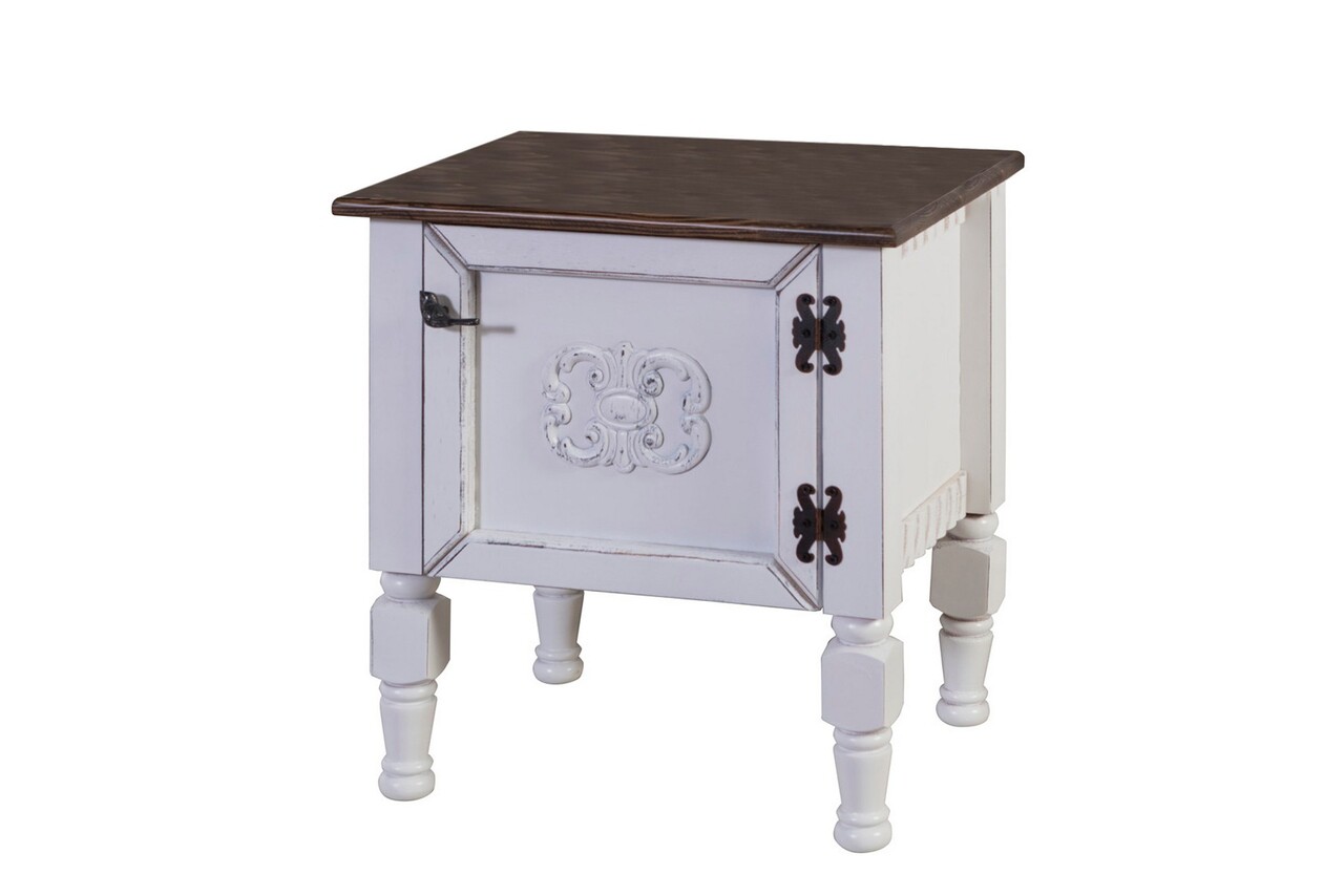 Noptiera, Ephelia, Ada Nightstand, 50x40x52 cm, MDF , Alb - 1 | YEO