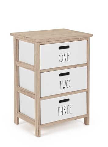 Comoda numbers, bizzotto, 40 x 29 x 58 cm, lemn de paulownia
