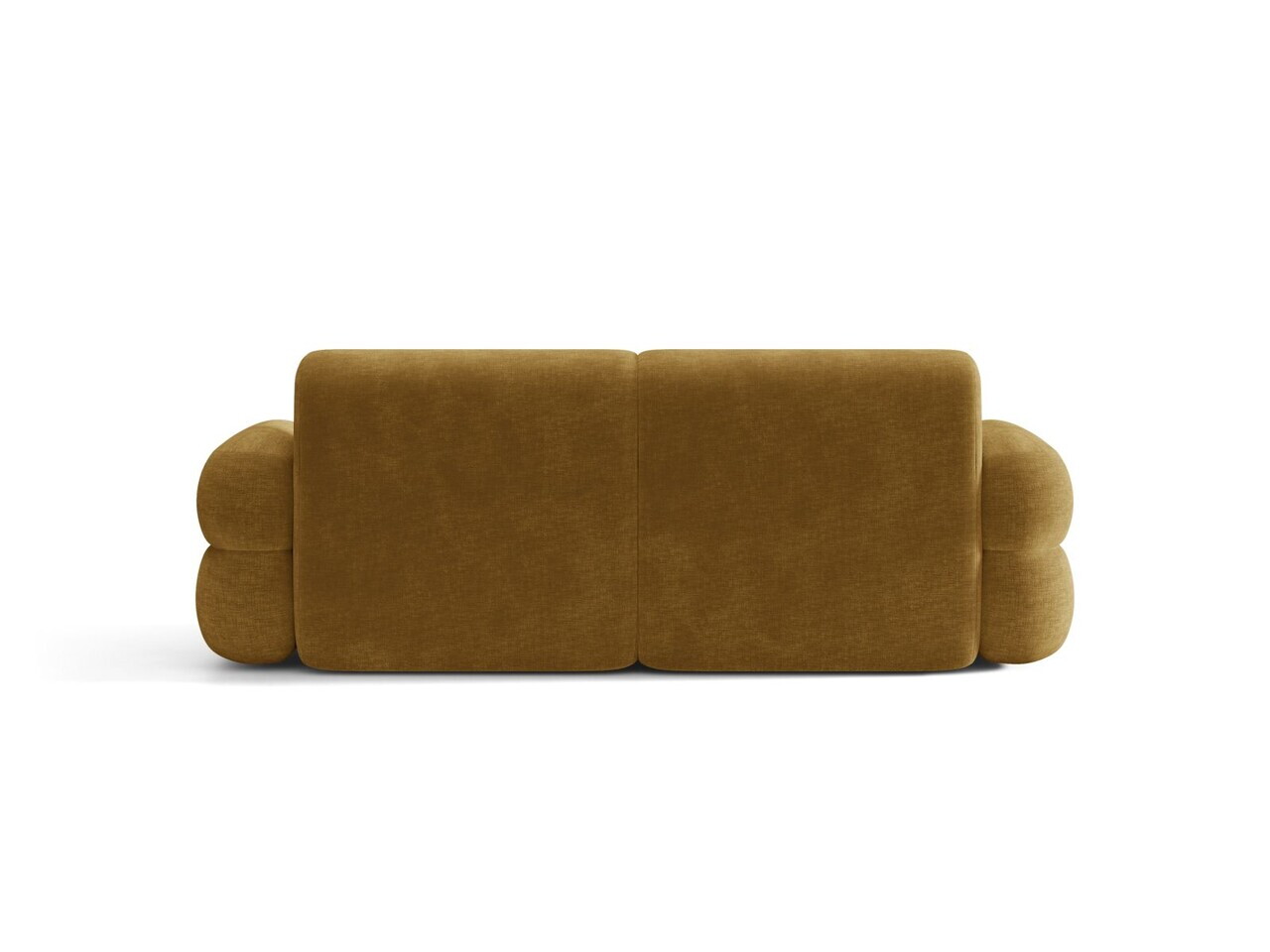 Canapea 3 locuri, Neo, Micadoni Home, 220x100x83 cm, tesatura Chenille, galben mustar — imaginea 4