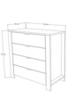 Dulap, Miwood, Nisan 1600-026, 90x85x42 cm, PAL, Nuc deschis / Alb