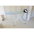 Masa de calcat, Brabantia C, Soothing Sea, 124x45 cm, 7 pozitii de reglare, cu suport statie de calcat, otel/bumbac
