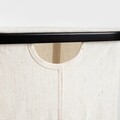 Cos de rufe Davey, Homla, 40.5x33x42 cm, poliester/in/bambus, alb/negru