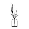 Decoratiune, Flowerpot, 19x44 cm, Metal, Negru