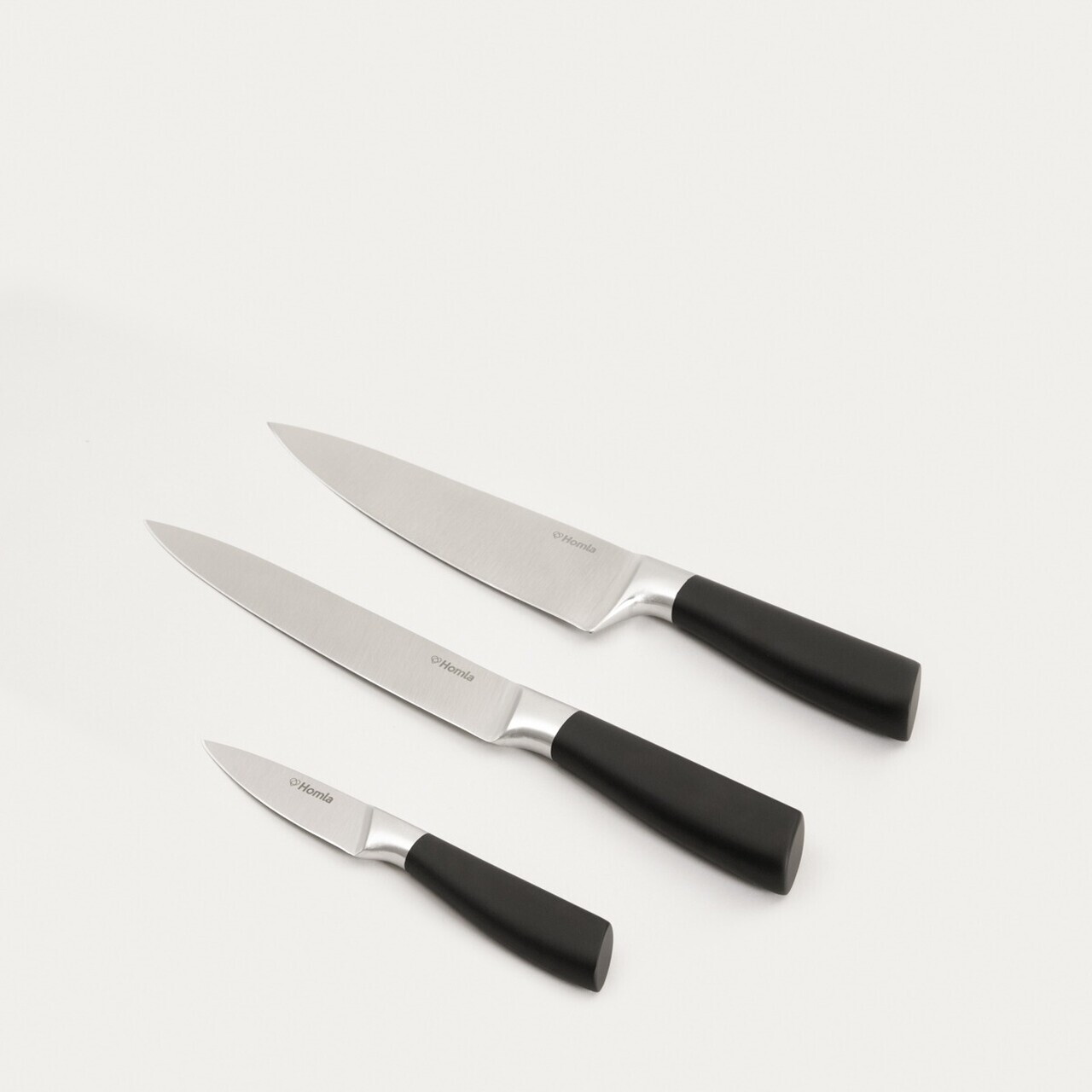 Set 3 cutite Liba, Homla, inox/plastic, negru - view 3