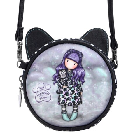 Geanta cu banduliera, gorjuss, smitten kitten, 13.5 x 5.5 x 13.5 cm, poliester/poliuretan, multicolor