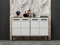 Consola, Odessa, Stria, 120x30x75 cm, PAL, Stejar Safir / Alb