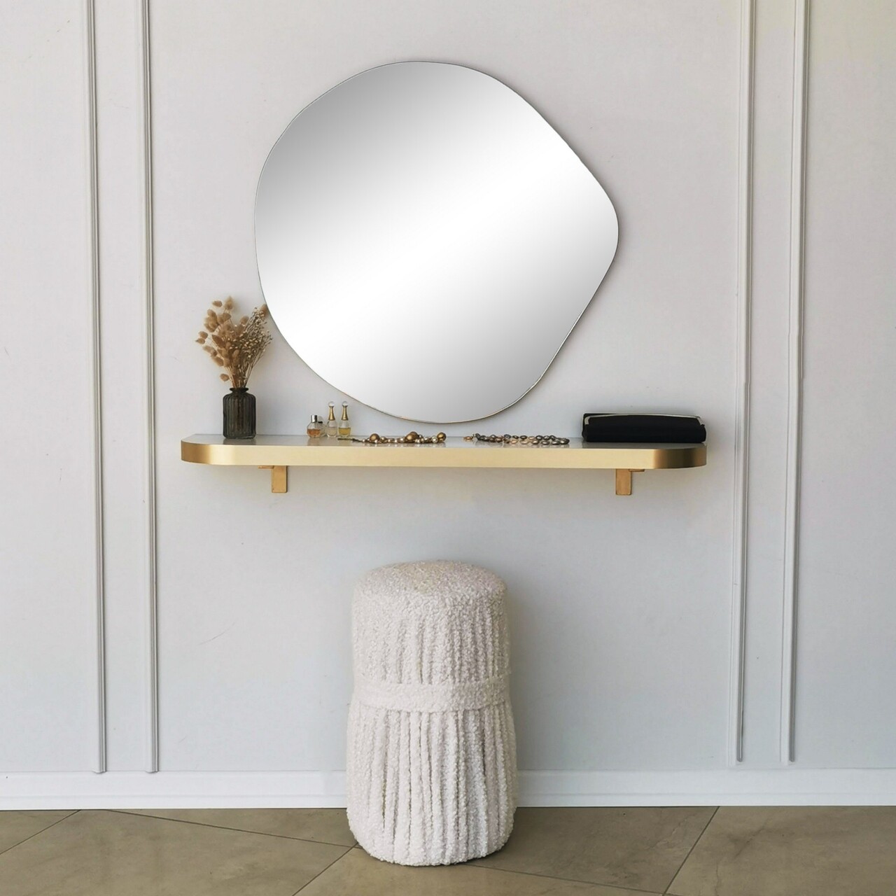 Oglinda decorativa, Neostill, Asso, 70x67 cm, PAL, Auriu - 1 | YEO