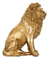 Statueta decorativa, Lion, Mauro Ferretti, 67 x 36.5 x 80 cm, polirasina, auriu