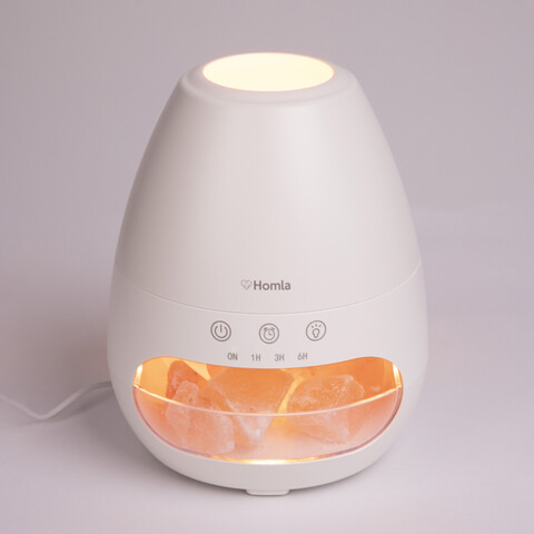 Difuzor electric cu sare de Himalaya, Narave, Homla, 19x16 cm, plastic, alb