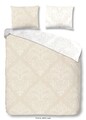 Lenjerie de pat pentru doua persoane Descanso Mist, 100% bumbac satinat, 3 piese, bej