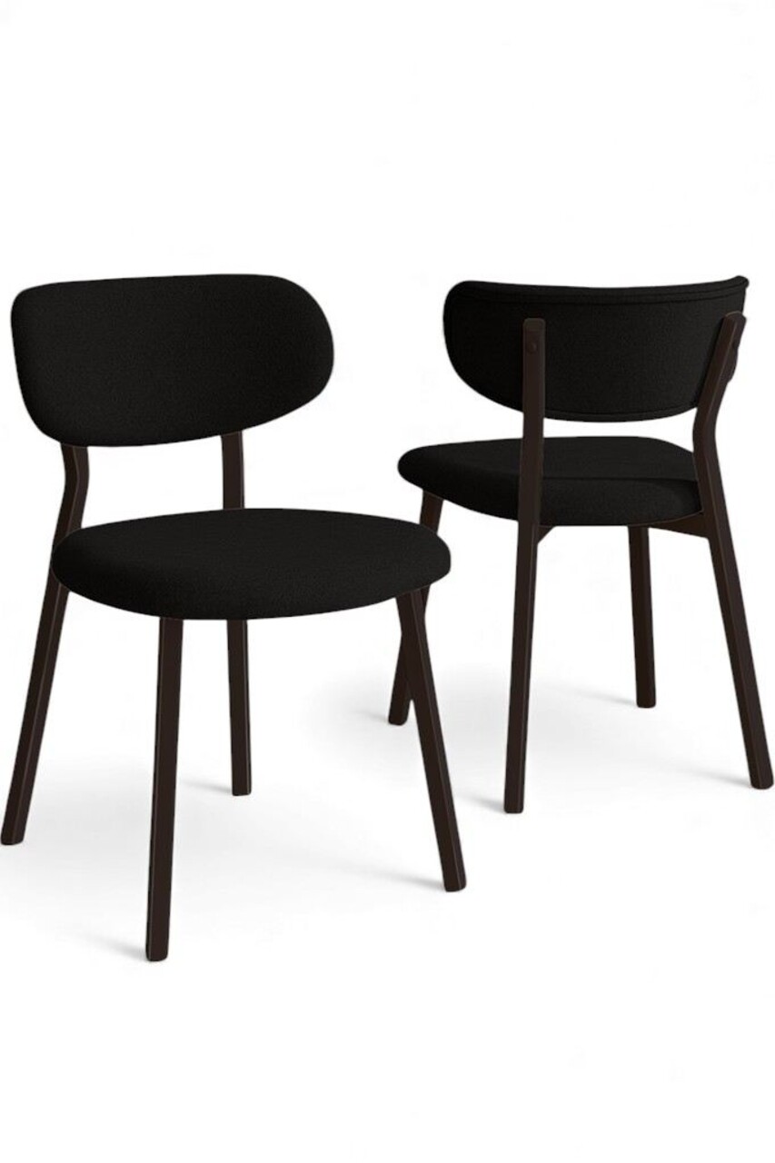 Set scaune 4 piese, Hanah Home, Toldy, Negru/Maro - view 2