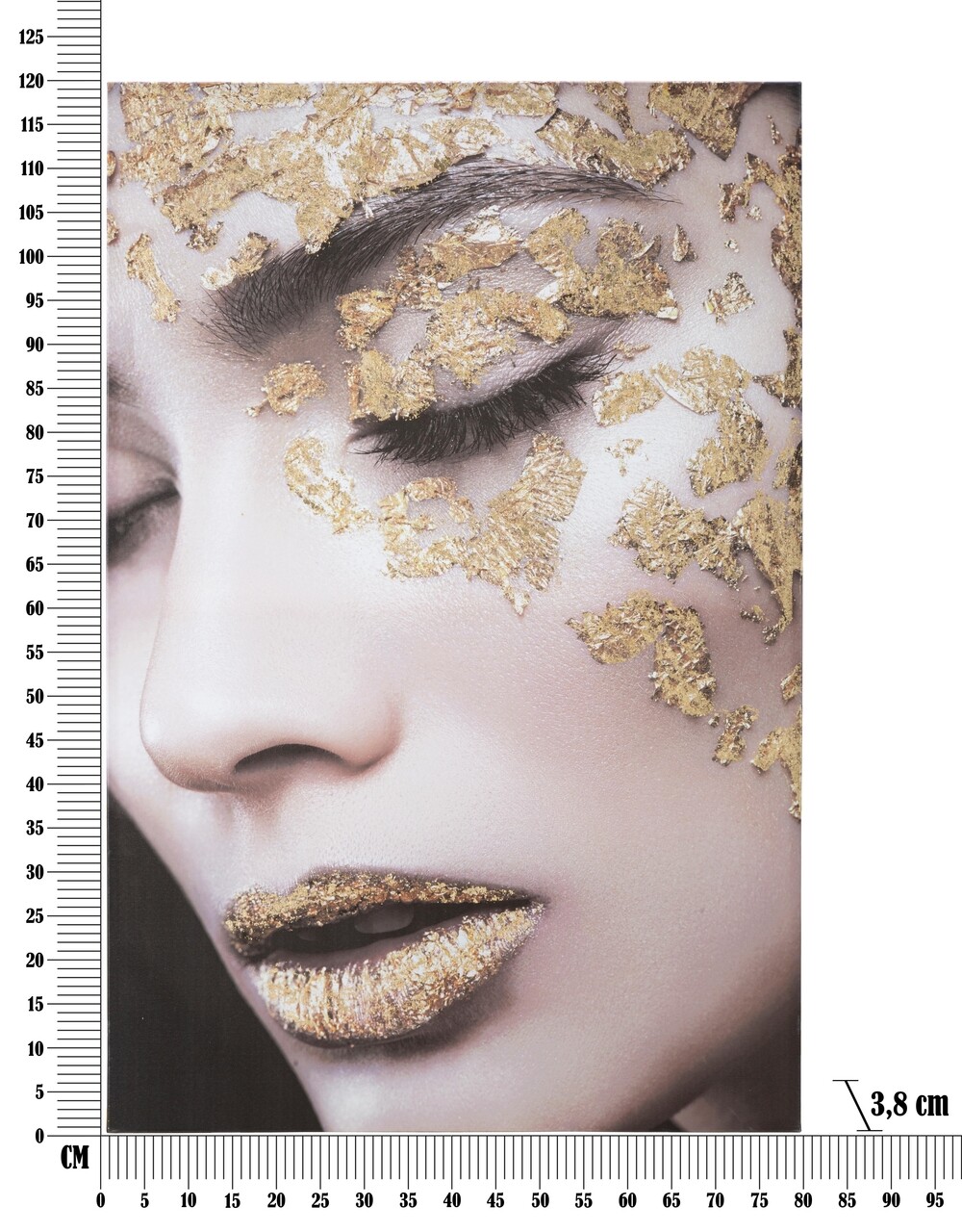 Tablou decorativ Beautiful Lady Face, Mauro Ferretti, 80x120 cm, lemn pin/canvas imprimat