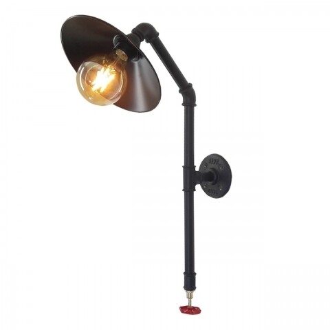 Aplica de perete All Design, metal, 60x23x37 cm, Black