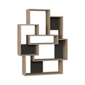 Biblioteca Barce, Decortie, 101x22x132 cm, maro/gri