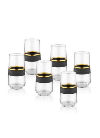 Set pahare, Mia, 742TMA4786, Sticla, Negru
