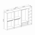 Dulap pentru haine, Minerva, Kale Plus, 315x210x52 cm, PAL, Antracit