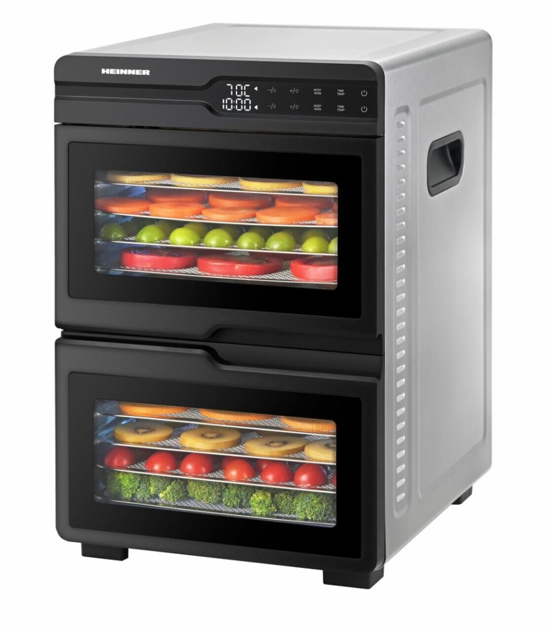 Deshidrator fructe si legume DualDry Pro, Heinner, 1000-1200W, argintiu/negru - view 8