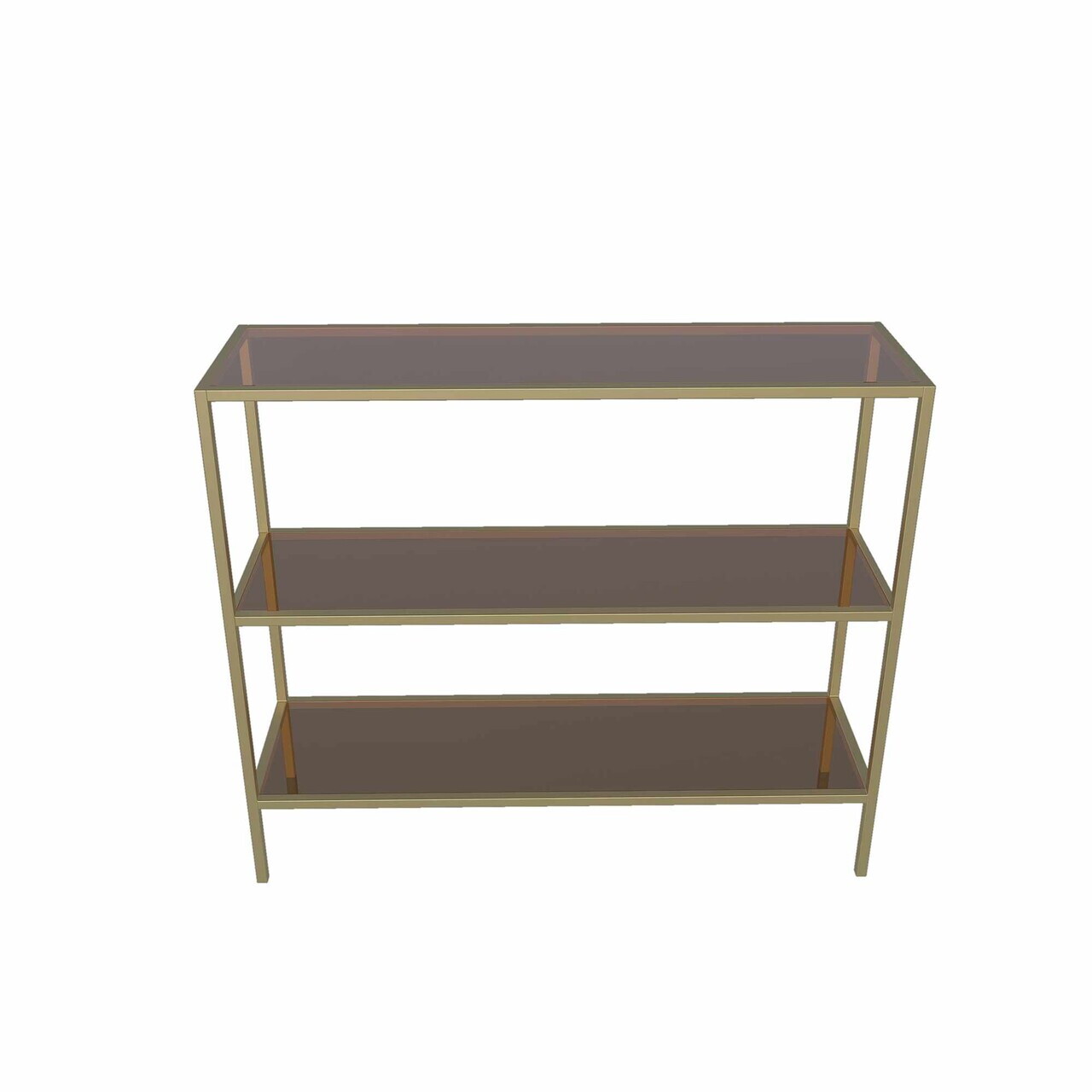 Bufet, Hanah Home, 3 Katlı, 100x85x30 cm, Aur / Bronz — imaginea 3
