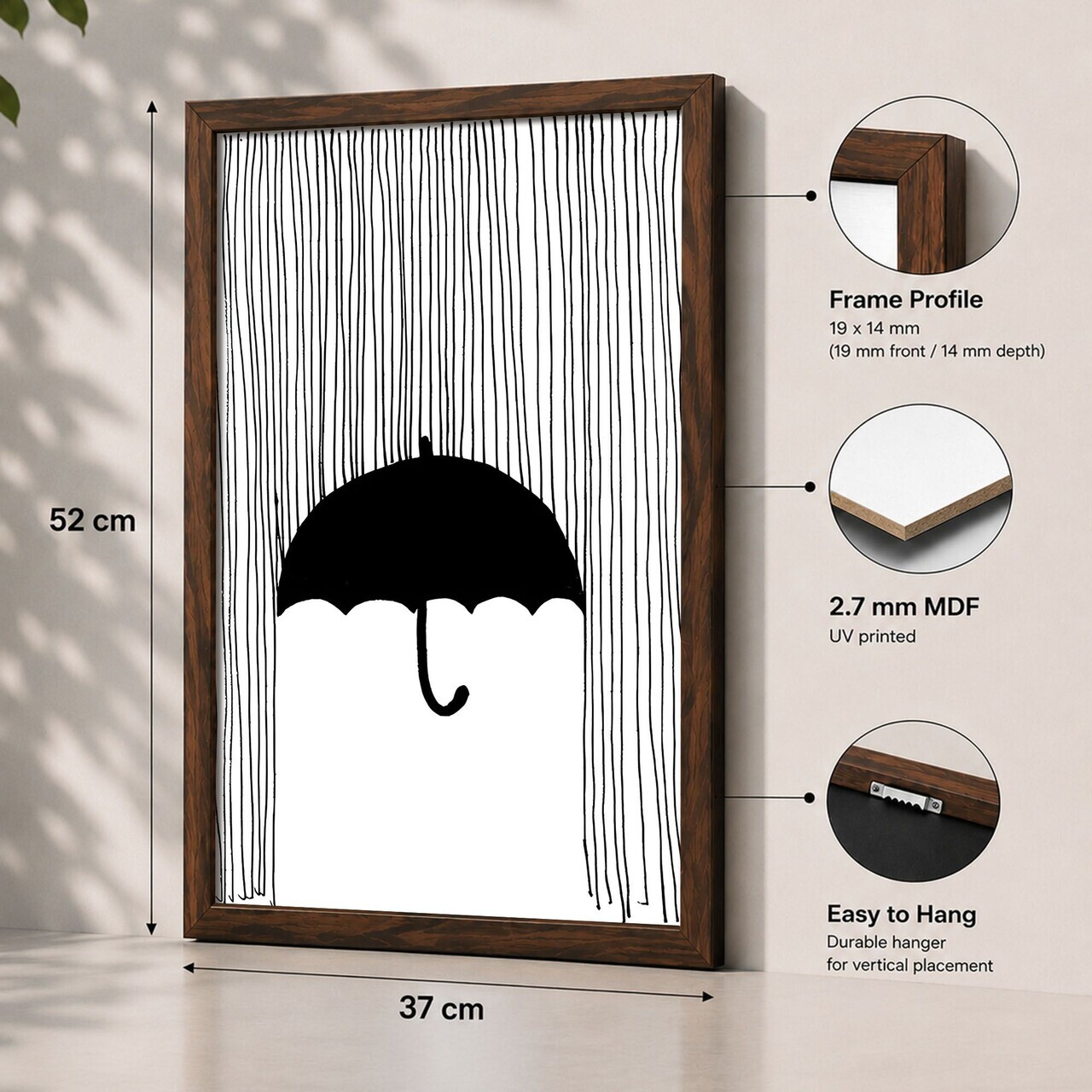 Tablou decorativ, 3752KACT-002, Fundal: 100% MDF (Grosime: 2,7 mm) Vopsire: Imprimare UV, Multicolor — imaginea 2