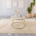 Masuta de cafea, Hanah Home, Royal, Aur / Travertin