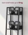 Corp biblioteca Ladder, Vasagle, 33.8 x 30 x 170 cm, PAL/otel, negru