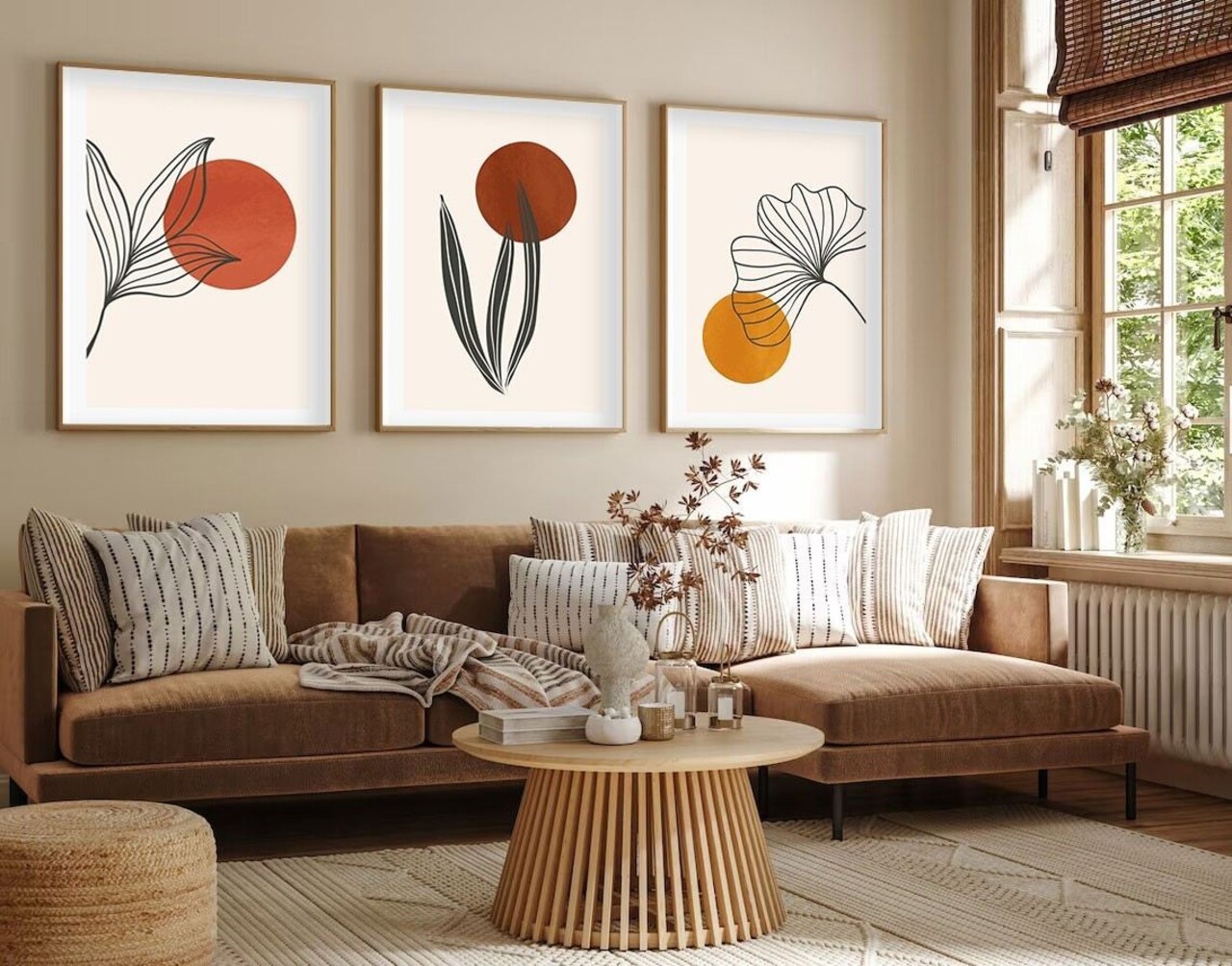 Set 3 tablouri decorative, Huhu215, Cadru: 100% LEMN MASIV (Grosime: 2,5 cm), Multicolor - view 2