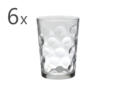 Set 6 pahare de apa Bubble, InArt, 9 x 12 cm, 500 ml, sticla