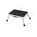 Scara pliabila cu o treapta / treapta inaltatoare, Vasagle, 40x29x5.5 cm, max 150 kg, otel/plastic, alb