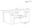Canapea 2 locuri, Atelier del Sofa, 613LFS1124, Portocaliu