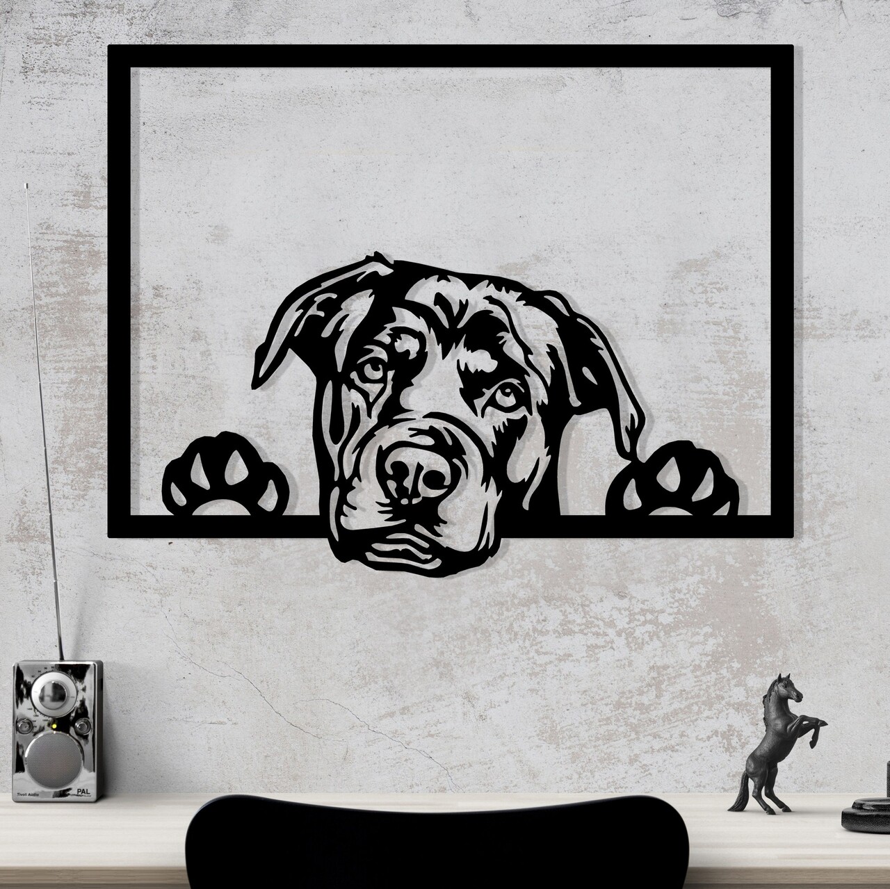 Decoratiune de perete, Enzo 7054, Dimensiune: 70 x 54 cm, Negru - view 2