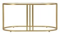 Masuta de cafea Antalia, Mauro Ferretti, 90x50x45 cm, fier/sticla, auriu