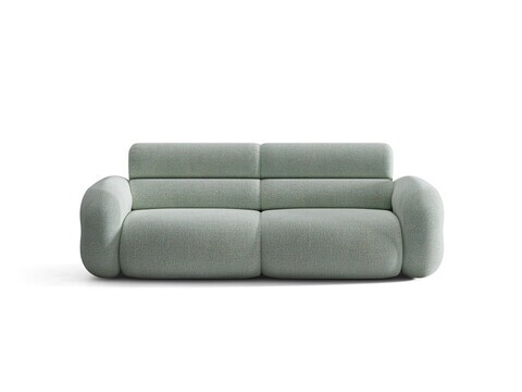 Canapea 3 locuri, Neo, Micadoni Home, 220x100x83 cm, tesatura Chenille Silencio, albastru muted