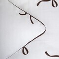 Lenjerie de pat dubla Vivienne, Homla, 160x200 cm, 3 piese, bumbac, alb/maro