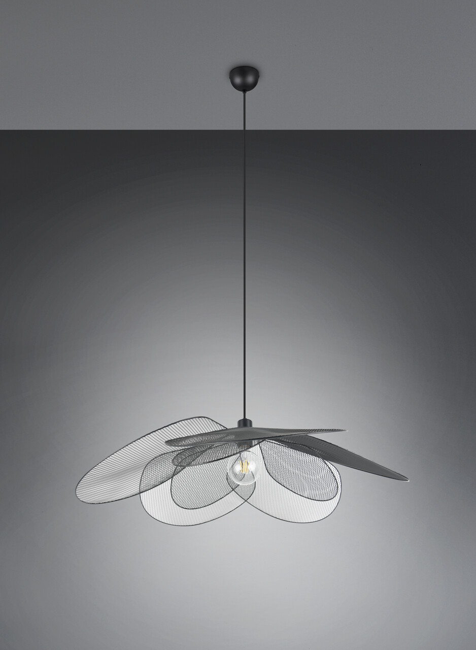 Lustra Fleure, RL, 87x150 cm, 60W, 1x E27, metal, negru mat