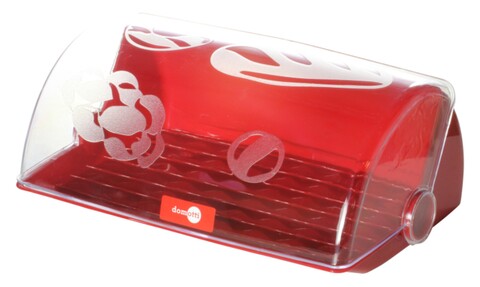Cutie pentru paine avangarda, domotti, 33.5x25 cm, plastic, rosu