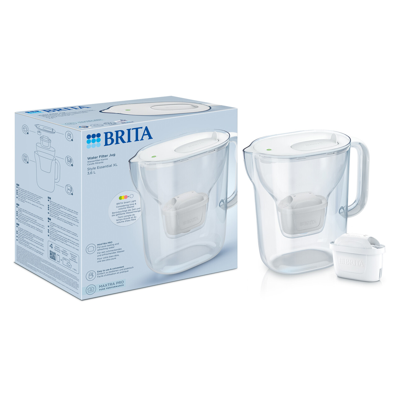Cana filtranta BRITA Style Essential 3,6 L Maxtra Pro (White) - imagine 2