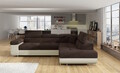 Coltar extensibil dreapta 4 locuri, ELTAP, Anton, 272x203x85 cm, lemn/poliester, maro/bej