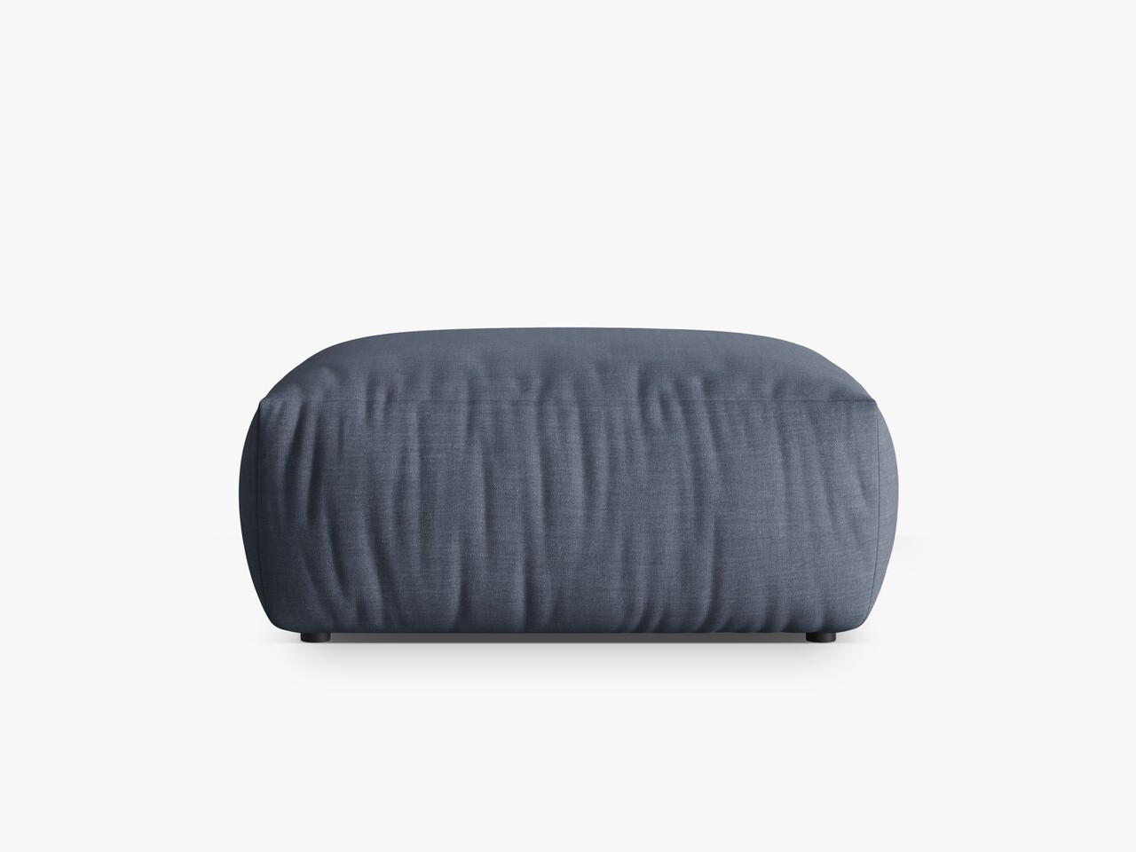 Taburet, Chris-259, Micadoni Home, 100x85x43 cm, tesatura structurata chenille, albastru muted