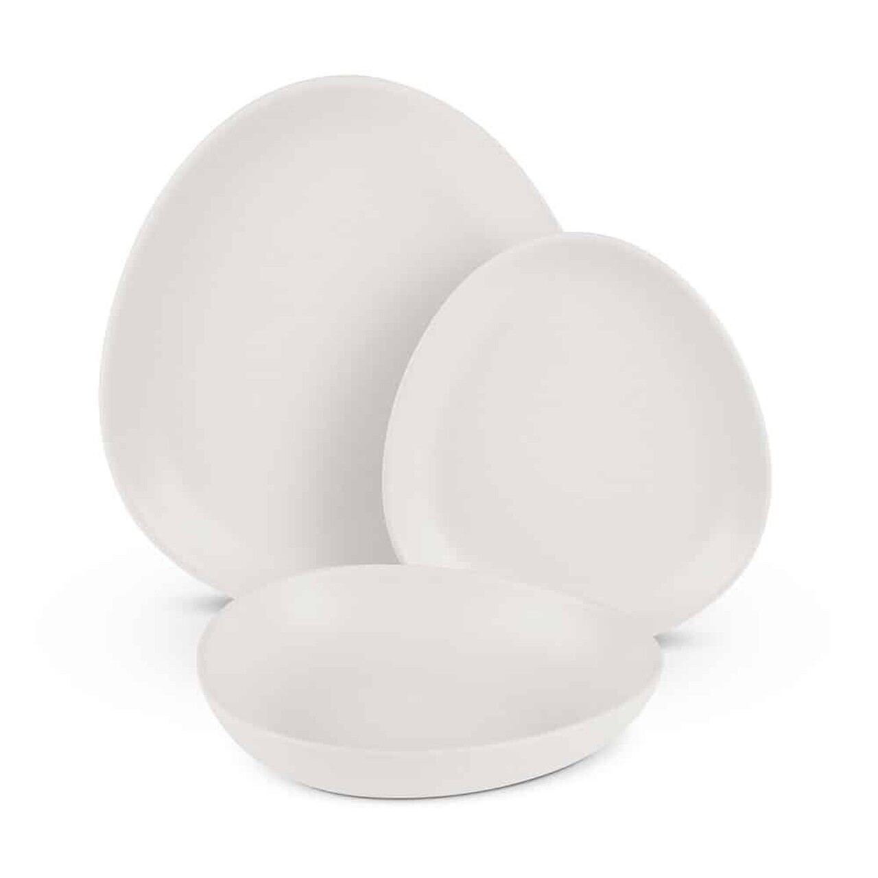 Serviciu de masa oval, 18 piese Berlinger Haus, Sahara, ceramica, crem mat - imagine 4